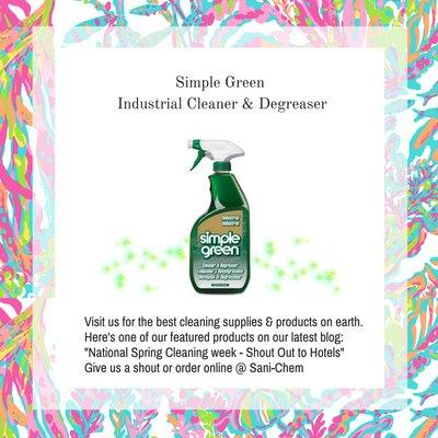 Simple Green Industrial Cleaner & Degreaser, featured in our latest blog & absolutely fabulous. Give us a shout or order online