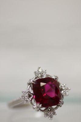 Stunning Red Ruby Fashion Ring