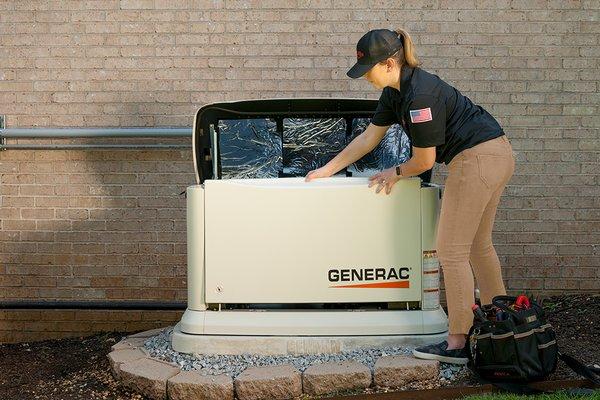 We offer top of the line Generac generators with great financing options.