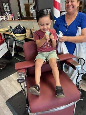 All kinds of haircuts for kids. From all scissor to clippers