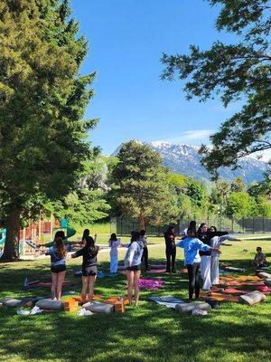 Outdoor yoga