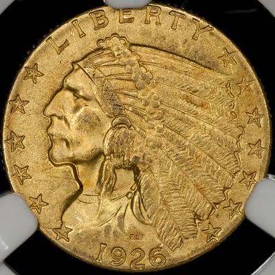 1926 $2.5 Indian NGC MS 63