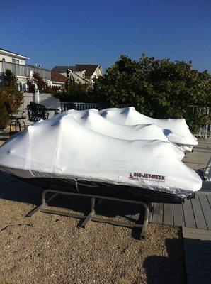 DOCKSIDE WINTERIZATION AND SHRINK WRAPPING