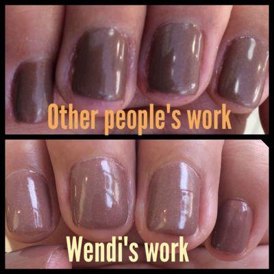 See the difference?!! She took her time to clean the edges. I love Wendi!!! She's the best!