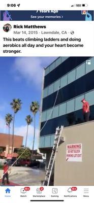 Set a climbing ladders were able to use this for free Water System up to four stories high