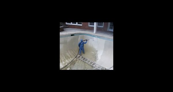 Removing mildew build up inside a pool!