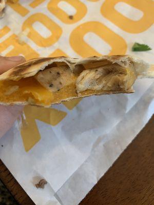 Chicken quesadilla looking super old