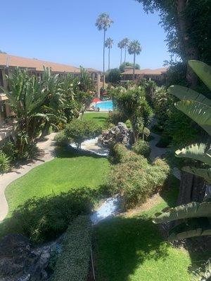 Courtyard and pool area