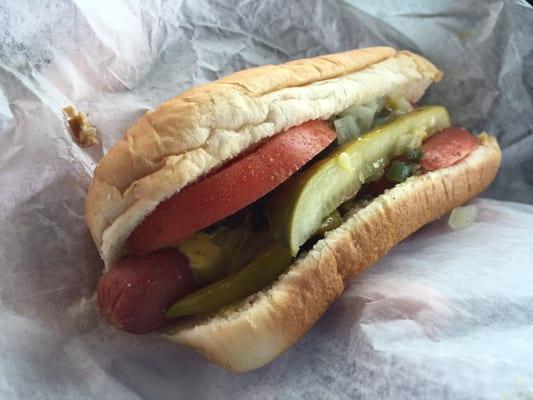 Home Depot hot dog while we wait. Lol