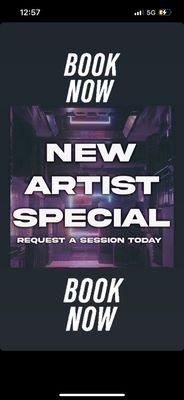 New artist special contact us for more information