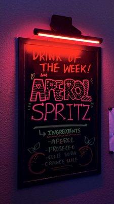 Drink Of The Week Sign