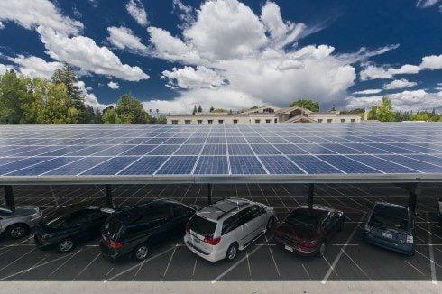 Solar parking lot.