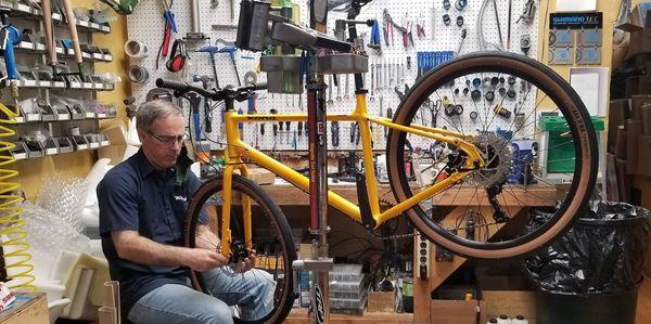 Give your bike the care it deserves! We have a full service shop with quick turn-around. We service all bike brands. And we service e-bikes.