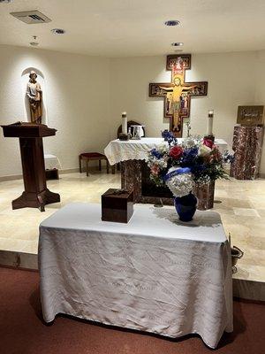 Floral arrangement for Dad's funeral.