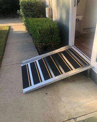 Ramp for wheelchair accessible