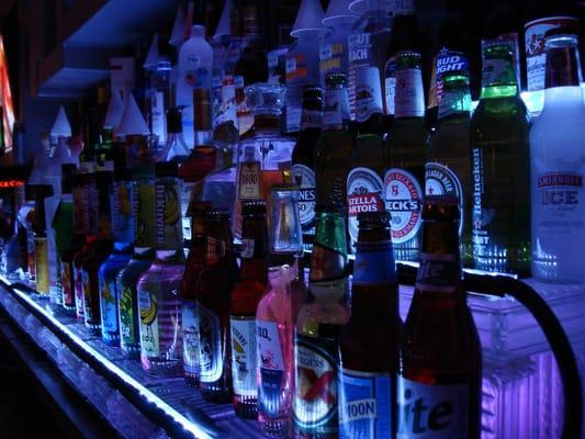 We have a well stocked bar - Domestics on tap, 16 imports, and a full selection of liquor