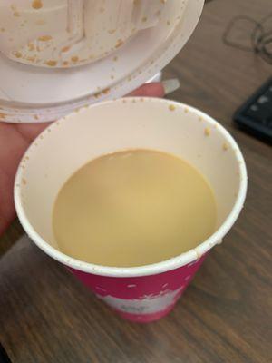 Latte not filled all the way