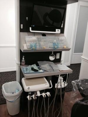 Equipment used by the dentist and dental assistant