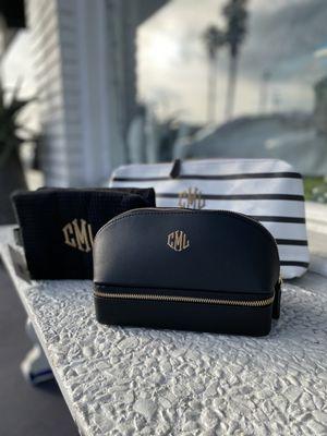 Monogram dopp and cosmetic bags