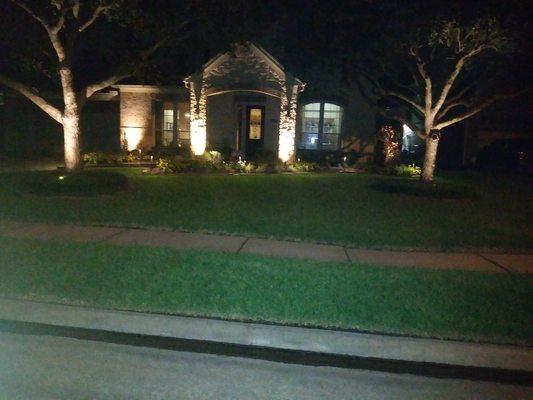 Landscaping generally helps your home stand out during the day but lighting helps your home stand out at night.