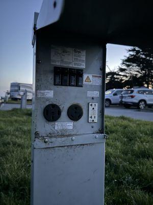 Electric box at their campsites