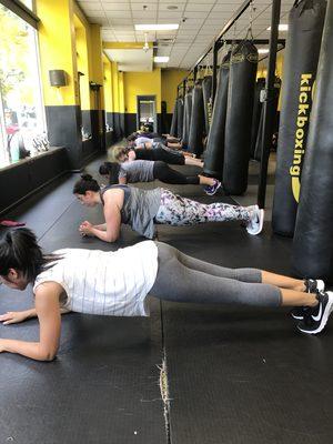 Our classes use real heavy bags for real results and incorporate your own body weight as well