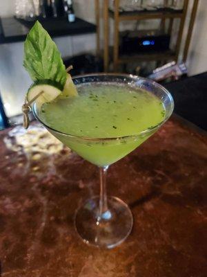 Cucumber and Basil Martini