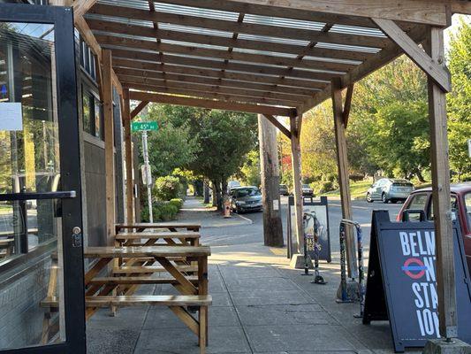 Lovely outdoor seating in front