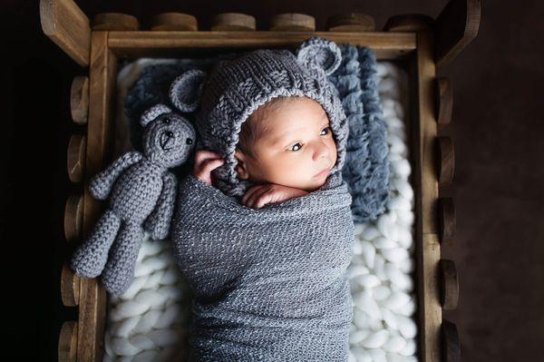 Eyes wide open at 5 days old