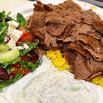 Homemade Gyro combo plate.