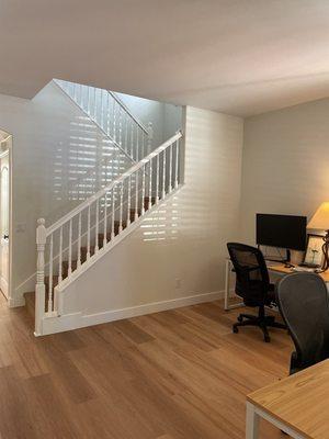 Residential Interior Staircase Painting Job - Carlsbad