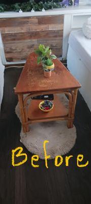 Living room end table that was sanded and repainted!