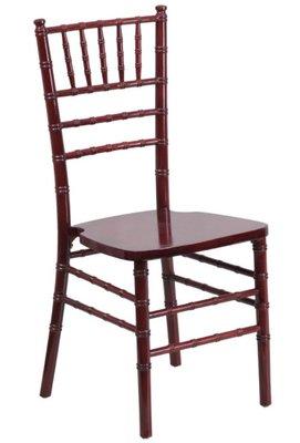 Mahogany Wood Chiavari Chairs now available.