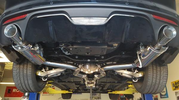 Installed customer performance exhaust on a 2015 Mustang GT