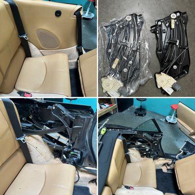 2007 Porsche 911 rear window regulator replacement