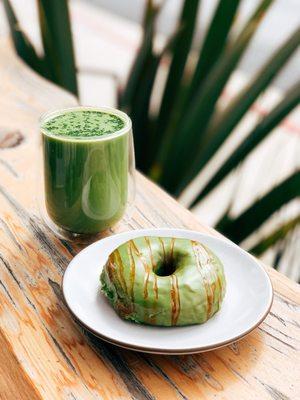 Seasonal doughnuts and delicious matcha!