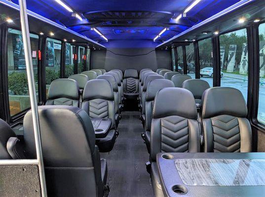 27 passenger Mini Coach interior