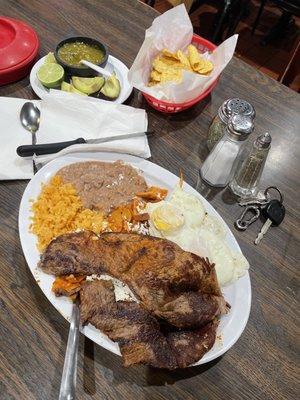 Chilaquiles with steak and eggs. DELICIOUS!!!