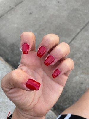 Red acrylic nails