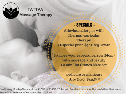 April-May specials!!!