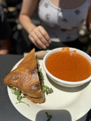 Florentine Steak Sandwich and Tomato Basil Cup