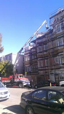 Loading the roof of one of our current projects