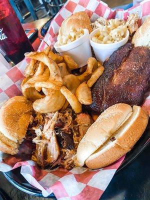 The Sampler Platter. Check out those taters!