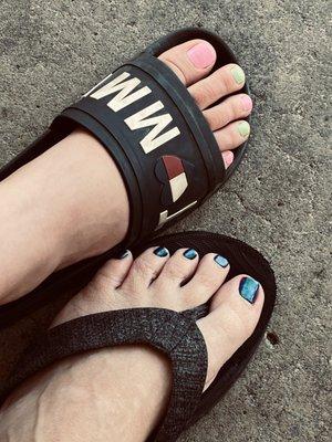 Got our toes done!