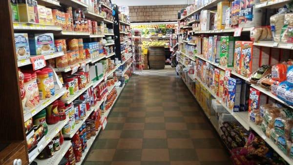 A few aisles of dry goods