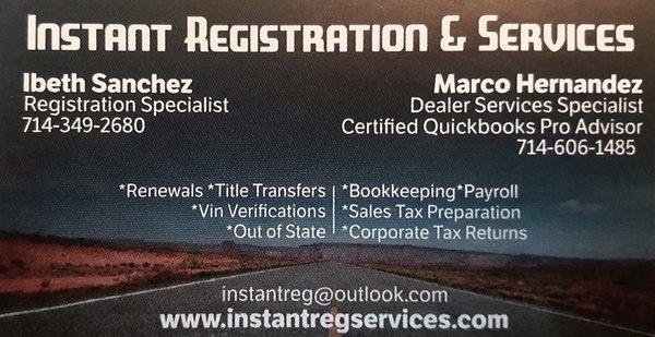 Instant Registration & Services