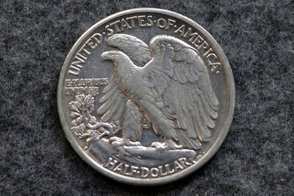 Reverse of 1941 S Walking Liberty Half Dollar