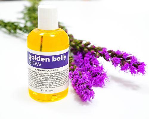 Golden Belly Glow plant based all natural oil for expecting mothers.