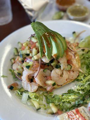 Tostada de ceviche