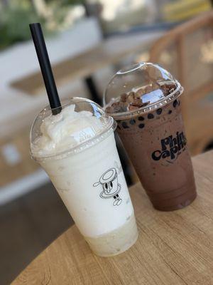 Lychee colada and Milo coca